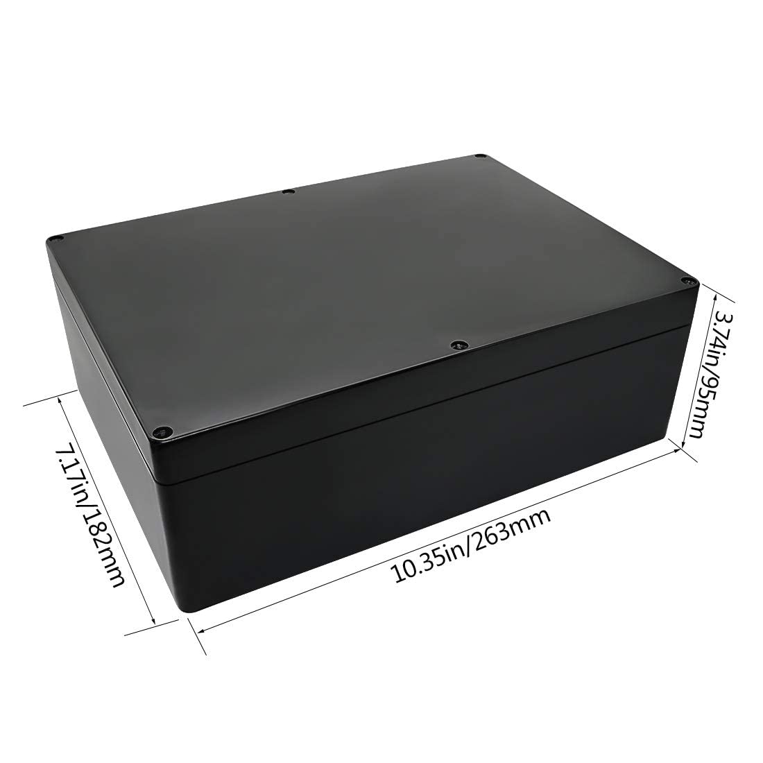 Project Box IP65 Waterproof Junction Box ABS Plastic Black Electrical Boxes DIY Electronic Project Case Power Enclosure