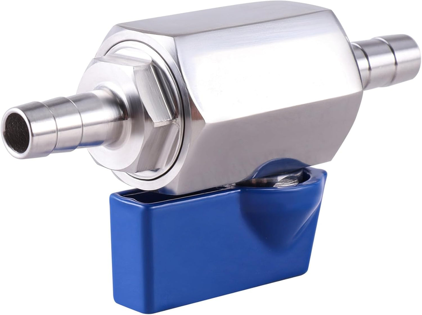 1PC 1/4 inch Hose ID Barb Ball Valve 304 Stainless Steel Mini Shut Off Valve with Clamps Kit for Water Gas Fuel Drip Irrigation and Aquariums