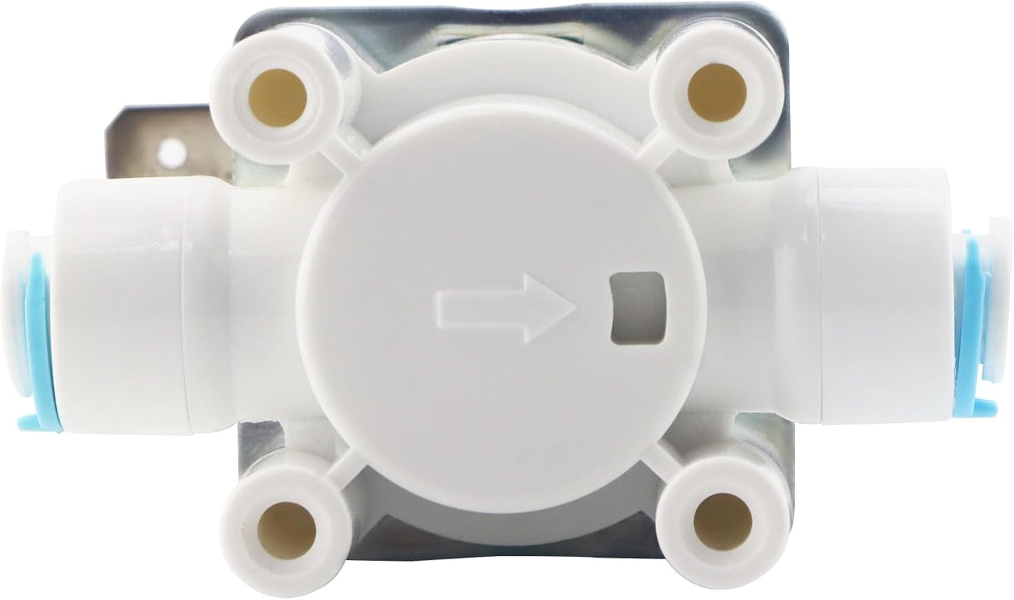 1/4 Inch DC 12V Inlet Water Solenoid Valve N/C Normally Closed Flow Switch for RO Reverse Osmosis Pure System