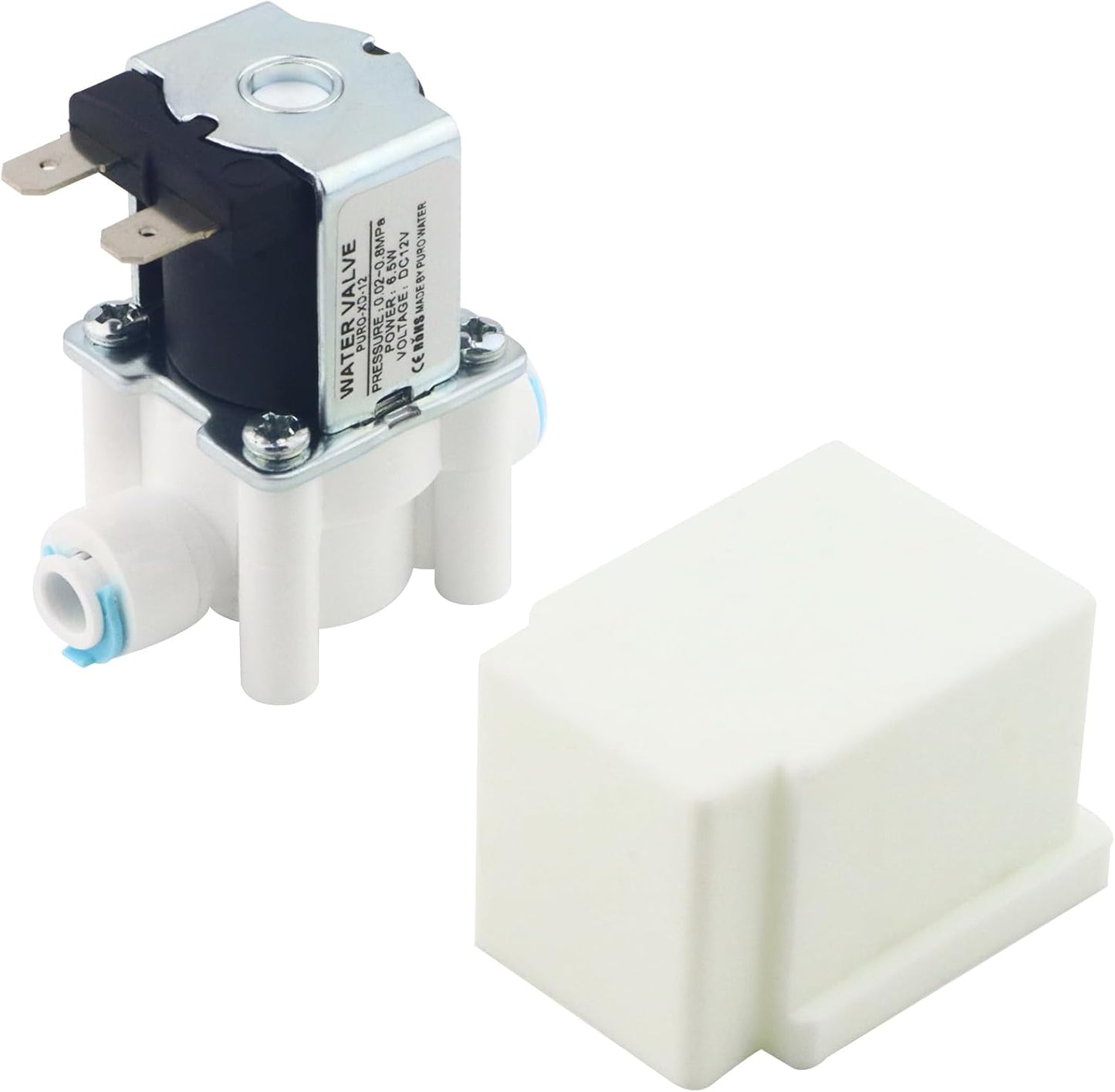 1/4 Inch DC 12V Inlet Water Solenoid Valve N/C Normally Closed Flow Switch for RO Reverse Osmosis Pure System