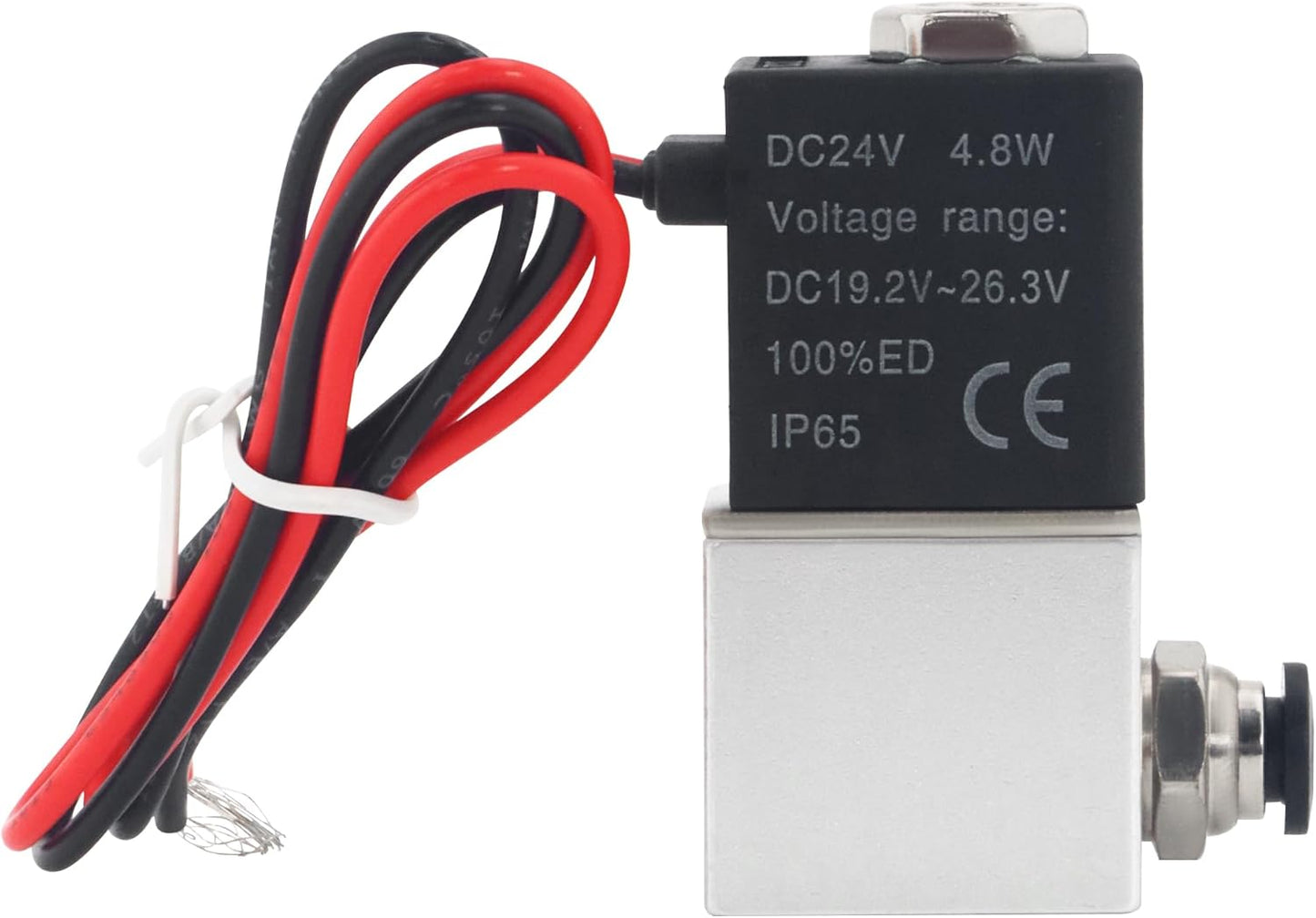 1/4" NPT 2 Way 2 Position Normally Closed Electric Solenoid Air Valve, Includes of 2 Fittings, 1 Tape, 1 Pair of Gloves
