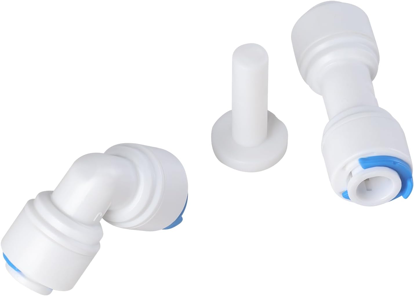 1/4" OD Quick Connect Push in to Connect for RO Water Reverse Osmosis System Water Tube Fitting Set (Ball Valve + L + I + Y + V + E + end caps, 25-Pack)