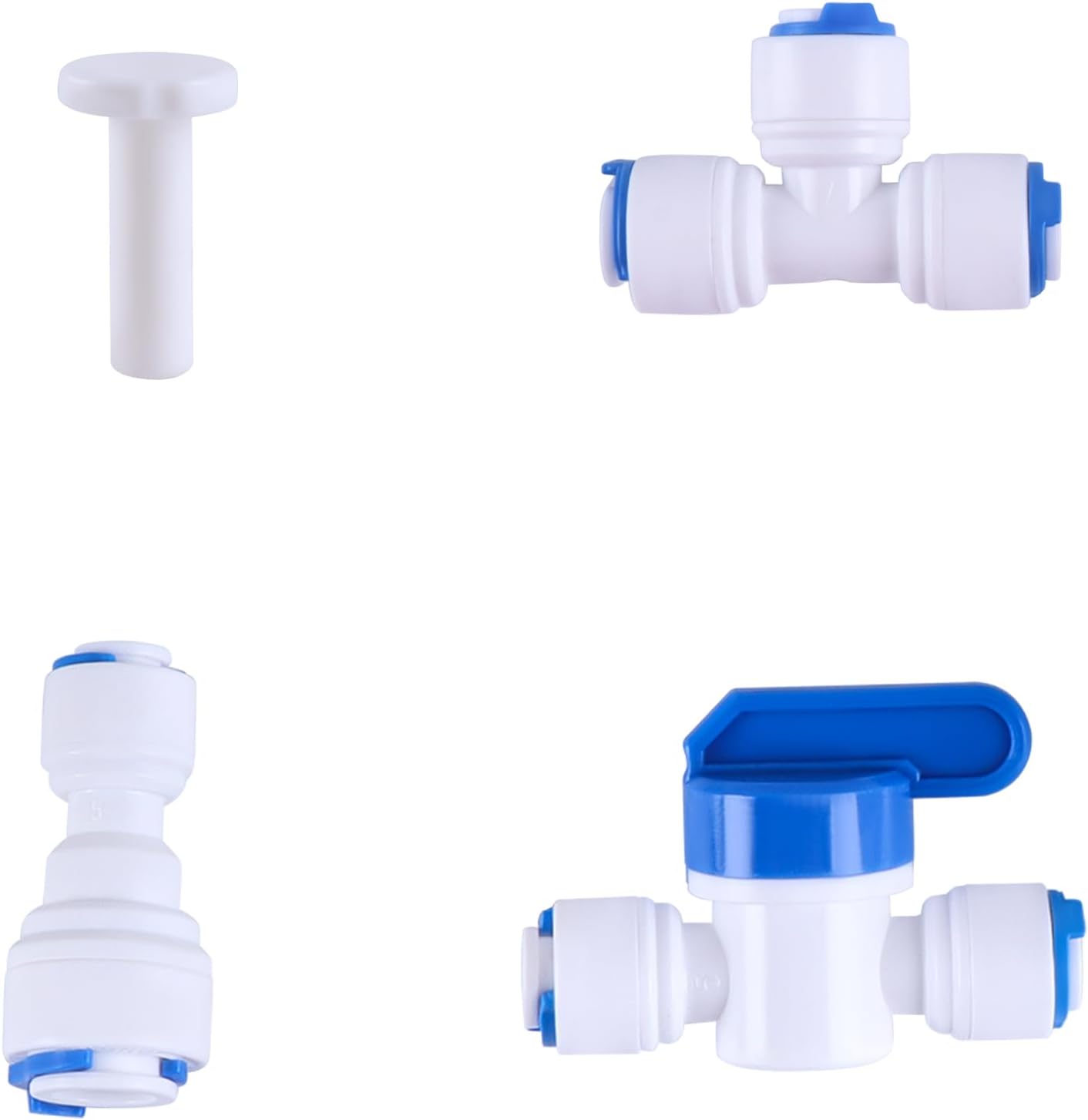 1/4 inch Tube Float Valve Kit for RO Water Reverse Osmosis System Water Filter Push in to Connect Pipe Hose Tube Fittings tube