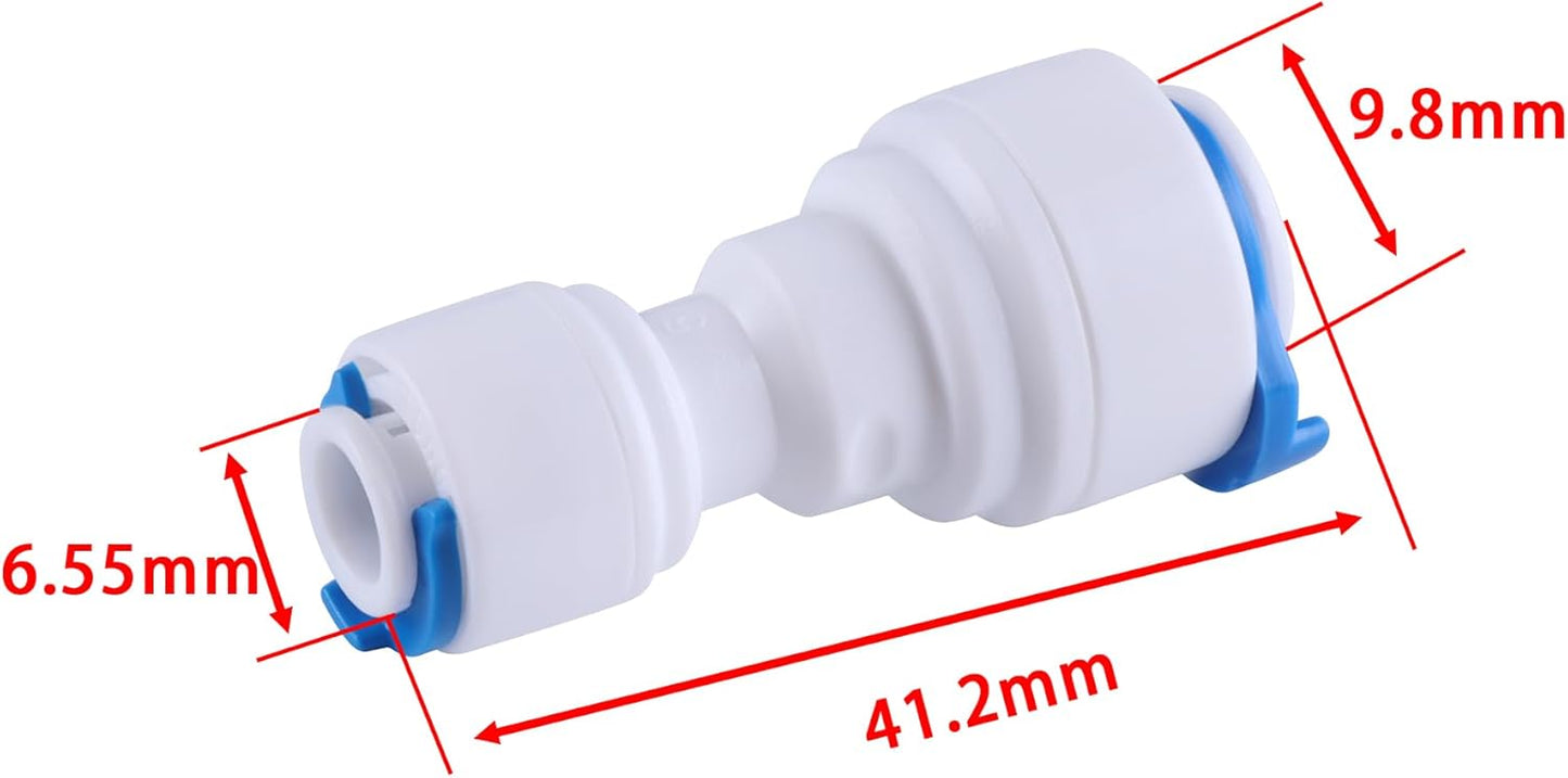 1/4 inch Tube Float Valve Kit for RO Water Reverse Osmosis System Water Filter Push in to Connect Pipe Hose Tube Fittings tube