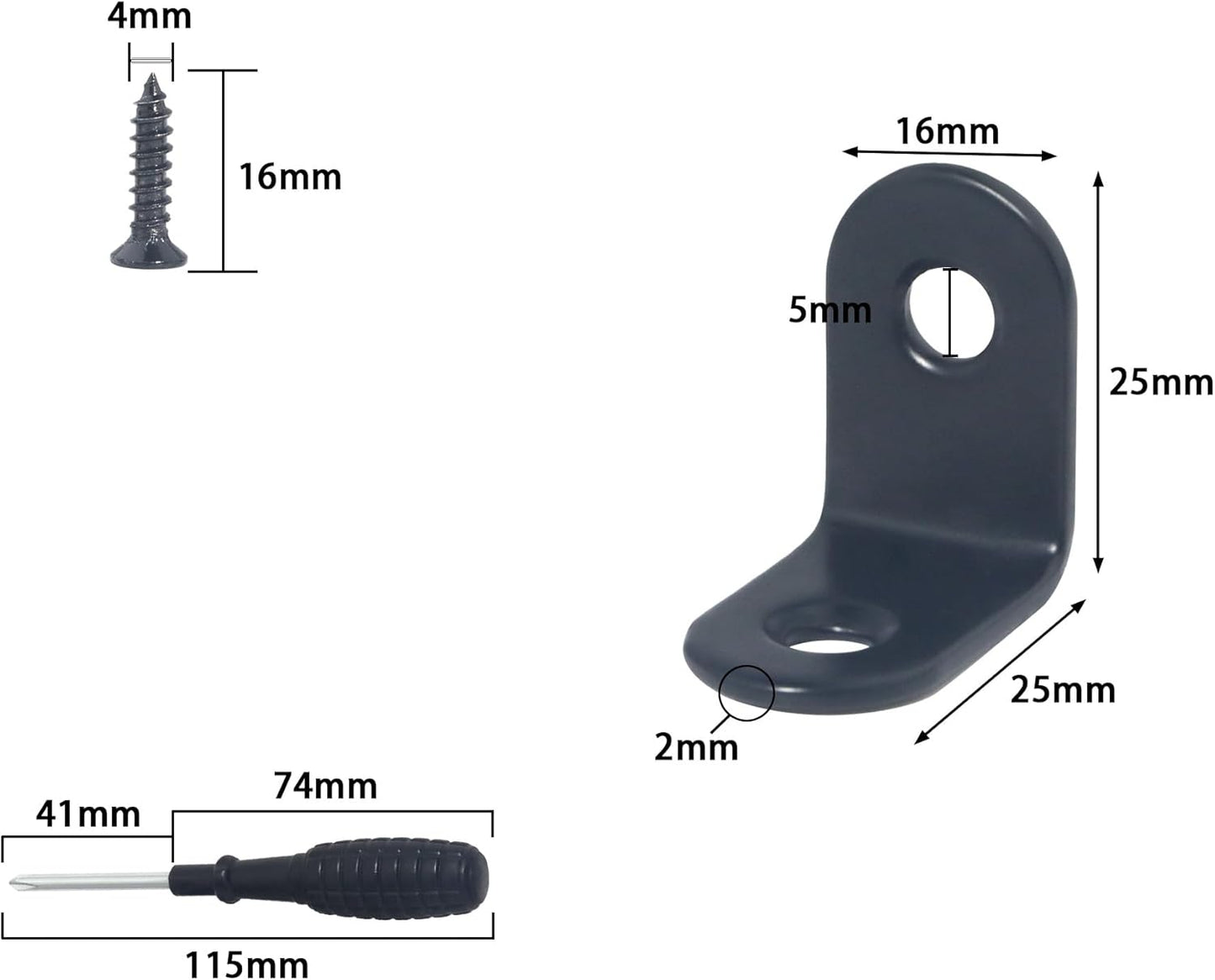 L Bracket Corner Braces, Stainless Steel L Shaped 90 Degree Right Angle Connector Bracket, Corner Bracket for Shelves Wood Furniture Cabinet Chair Drawer with Screws