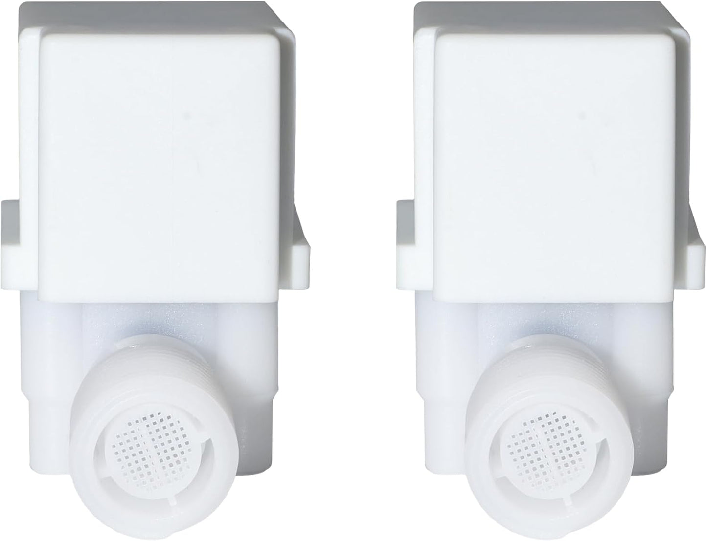 2PCS 1/2" Thread Plastic Electric Solenoid Valve, Water Air Inlet Flow Switch, Normally Closed, DC 12V, N/C 0.02 to 0.8MPa, with 2 Solenoid Valve Caps and 1 Tape
