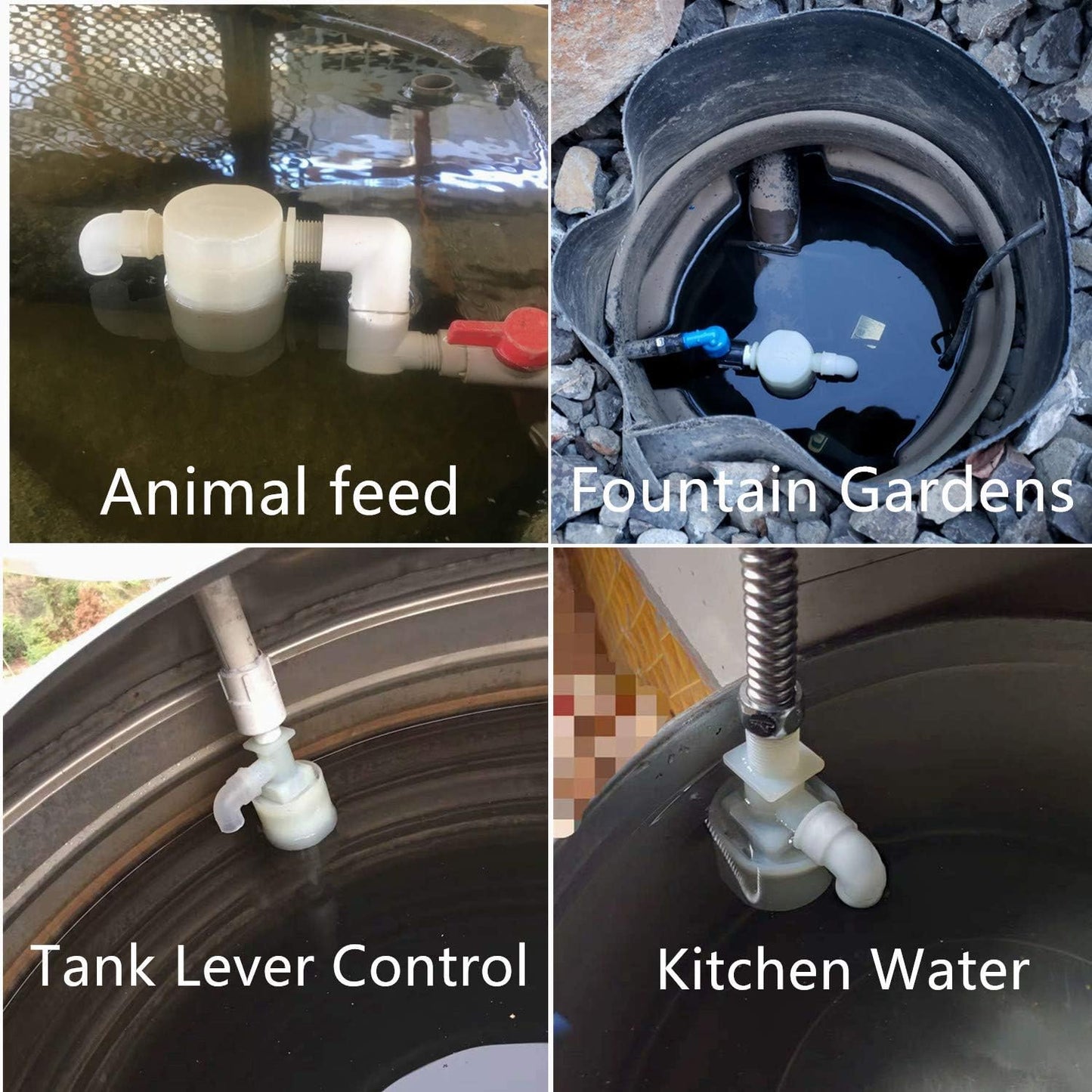 2 PCS Water Float Valve, Automatic Float Valve, Plastic Float Valve, Water Level Control Water Tank Float Valve