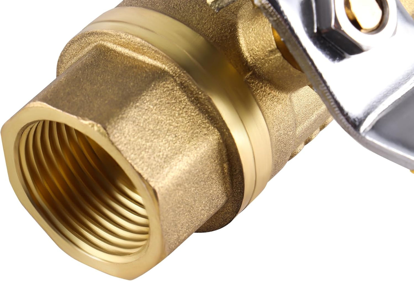 3/4 Inch Heavy Duty Full Port Ball Valve With Female Thread NPT Connector, 150 PSI WSP / 600 PSI WOG, Brass Plumbing Fitting