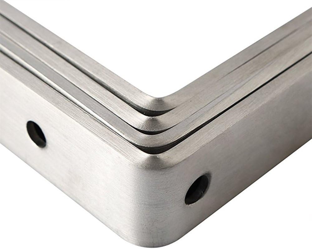 L Bracket Corner Braces, Stainless Steel L Shaped 90 Degree Right Angle Connector Bracket, Corner Bracket for Shelves Wood Furniture Cabinet Chair Drawer with Screws