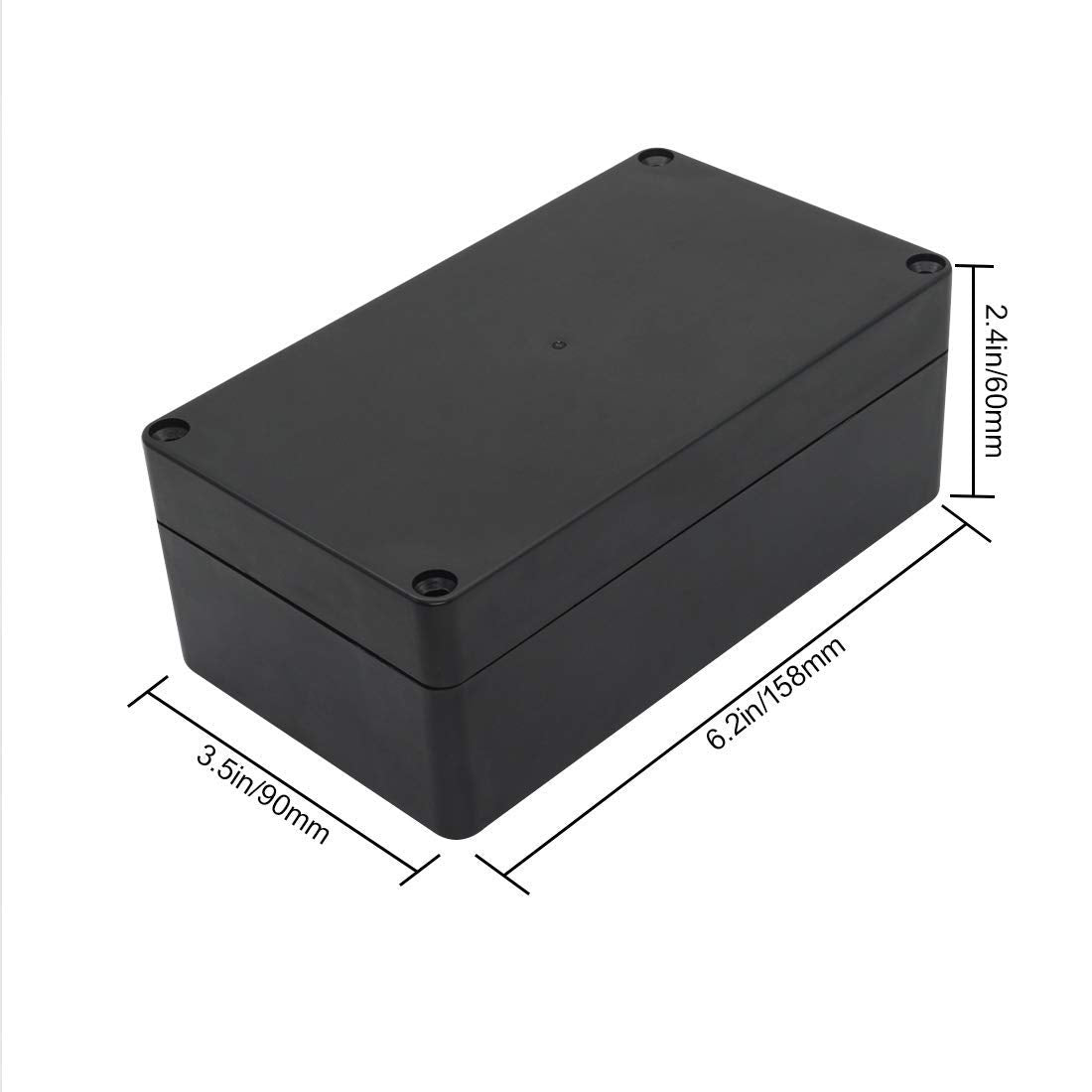 Project Box IP65 Waterproof Junction Box ABS Plastic Black Electrical Boxes DIY Electronic Project Case Power Enclosure