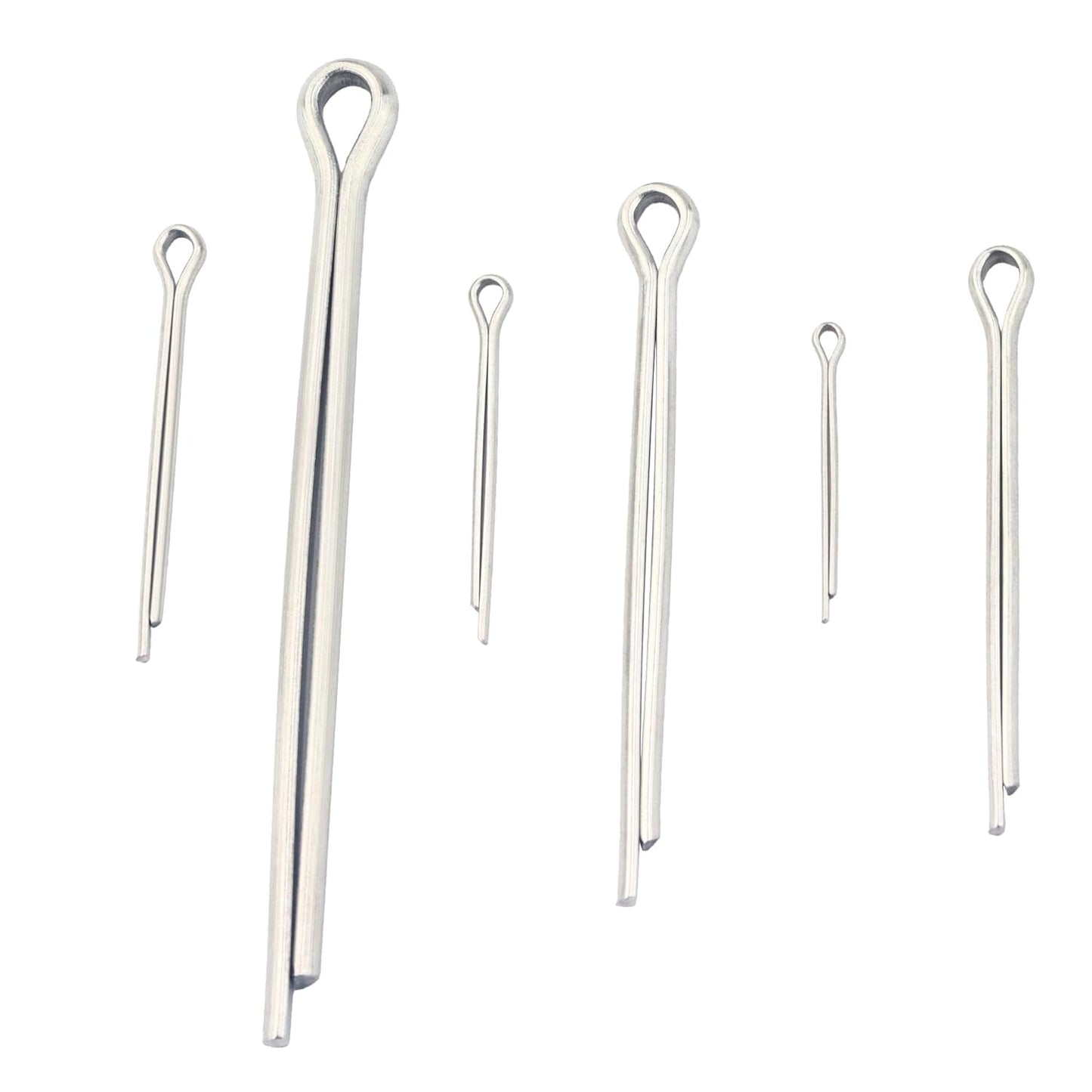 Stainless Steel Cotter Pins Assortment Kit Split Pin Fastener Clips for Car Mechanics, Trucks, Lawn Mowers, Tractors Repair