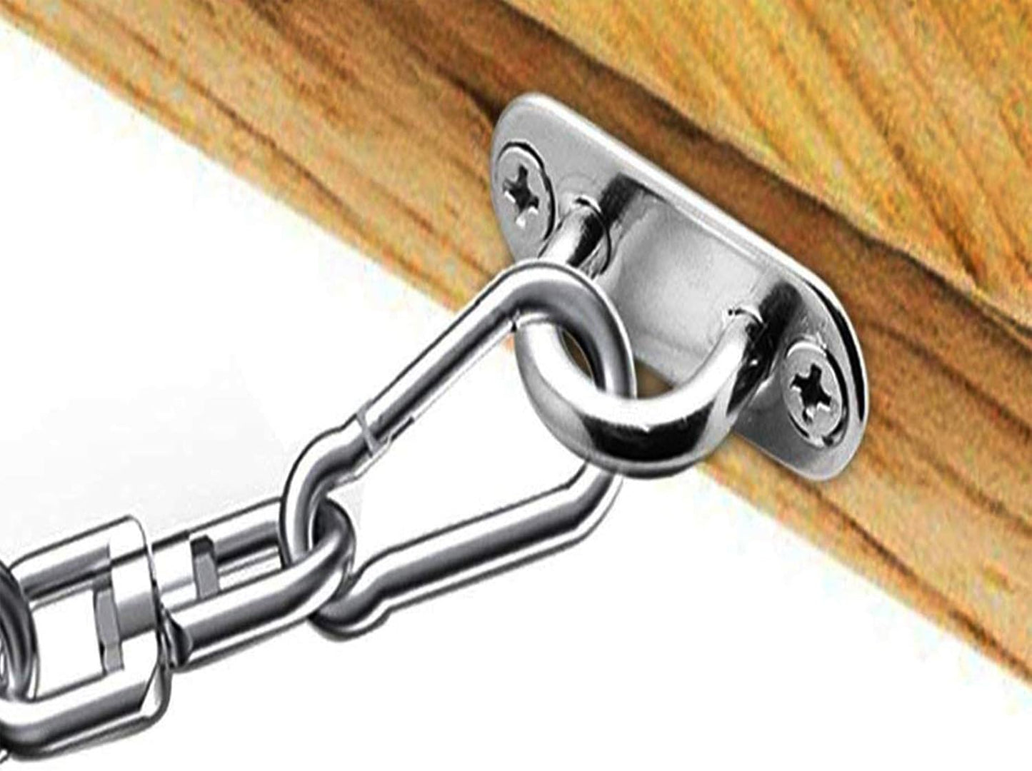 Ceiling Hooks Pad Eye Plate U Hooks, Heavy Duty 304 Stainless Steel Pad Eye Hooks with Screws, Marine Grade Hardware Ring Hooks for Outdoor Indoor Activity