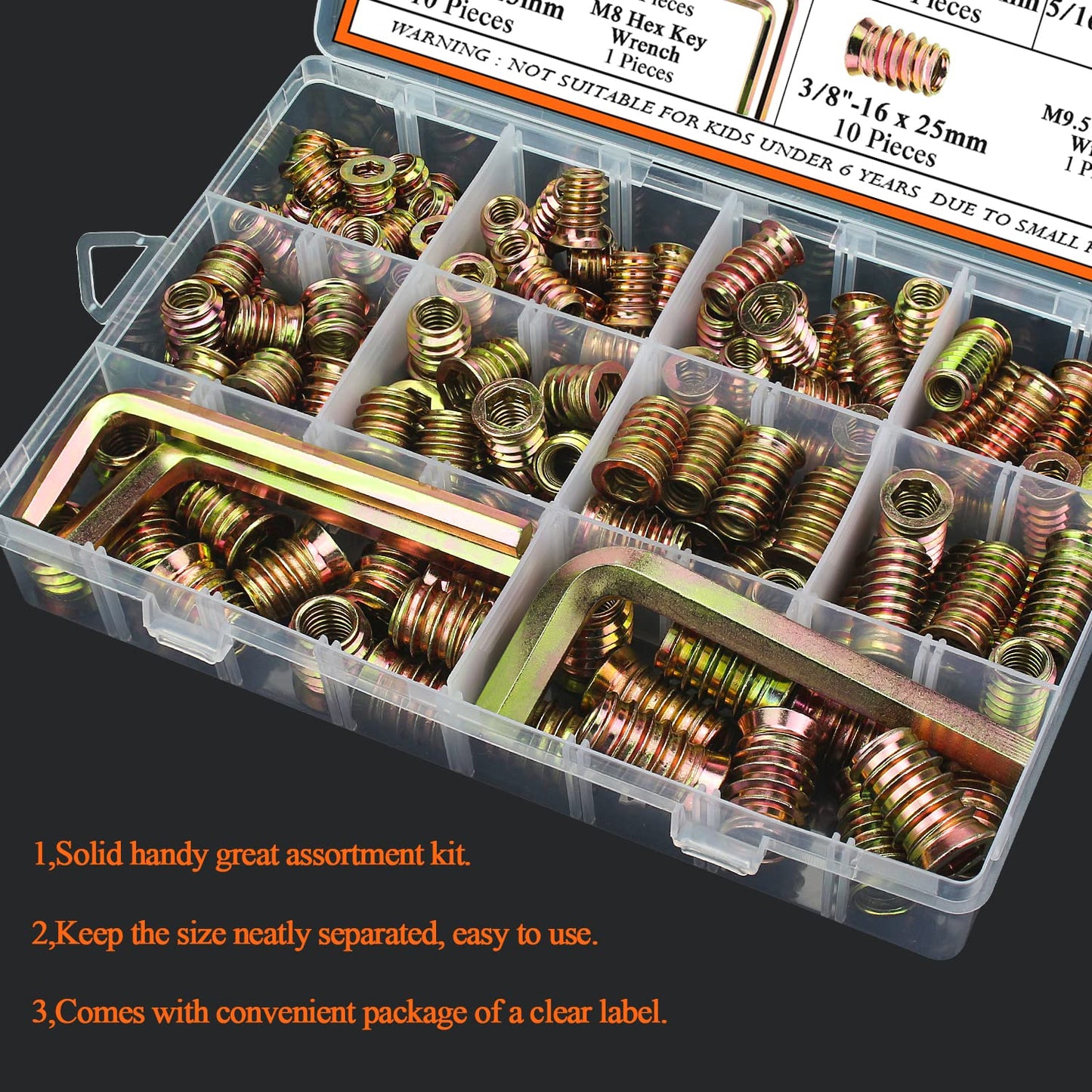 Threaded Inserts Nuts,Screw in Nut Threaded Zinc Alloy Wood Insert for Wood Furniture