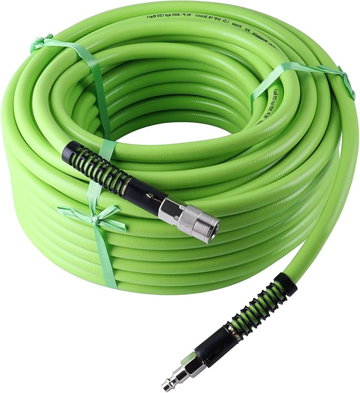 Heavy-Duty Hybrid Air Hose (1/4" NPT) | Lightweight, Kink-Resistant, 300 PSI for Garage , Jobsite