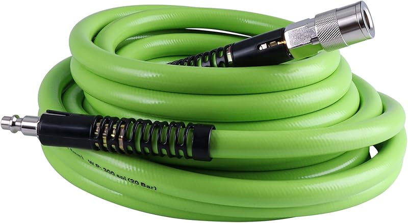 Heavy-Duty Hybrid Air Hose (1/4" NPT) | Lightweight, Kink-Resistant, 300 PSI for Garage , Jobsite