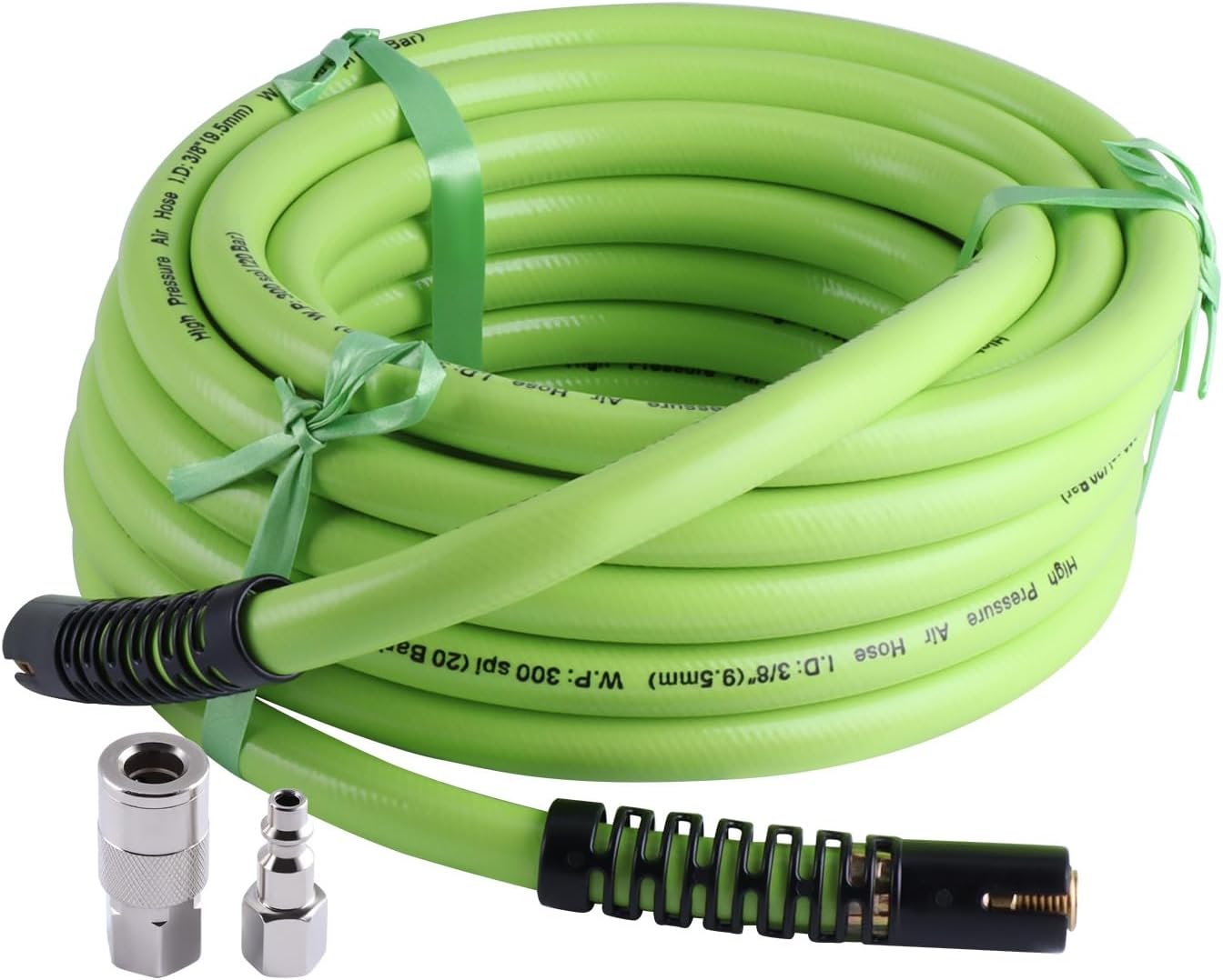 Heavy-Duty Hybrid Air Hose (1/4" NPT) | Lightweight, Kink-Resistant, 300 PSI for Garage , Jobsite