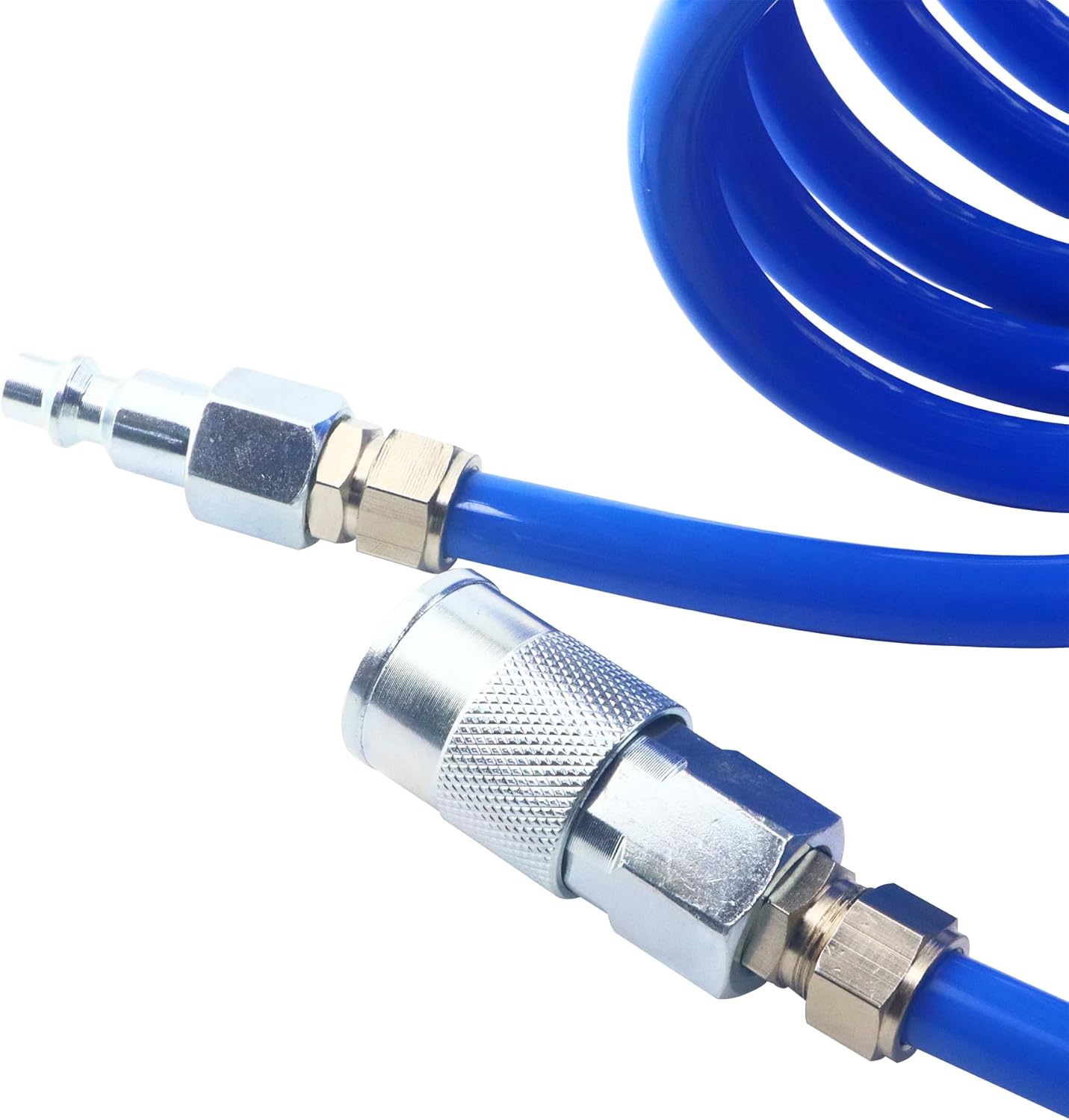 1/4"x25ft Polyurethane Recoil Air Hose | Industrial Quick Coupler Kit