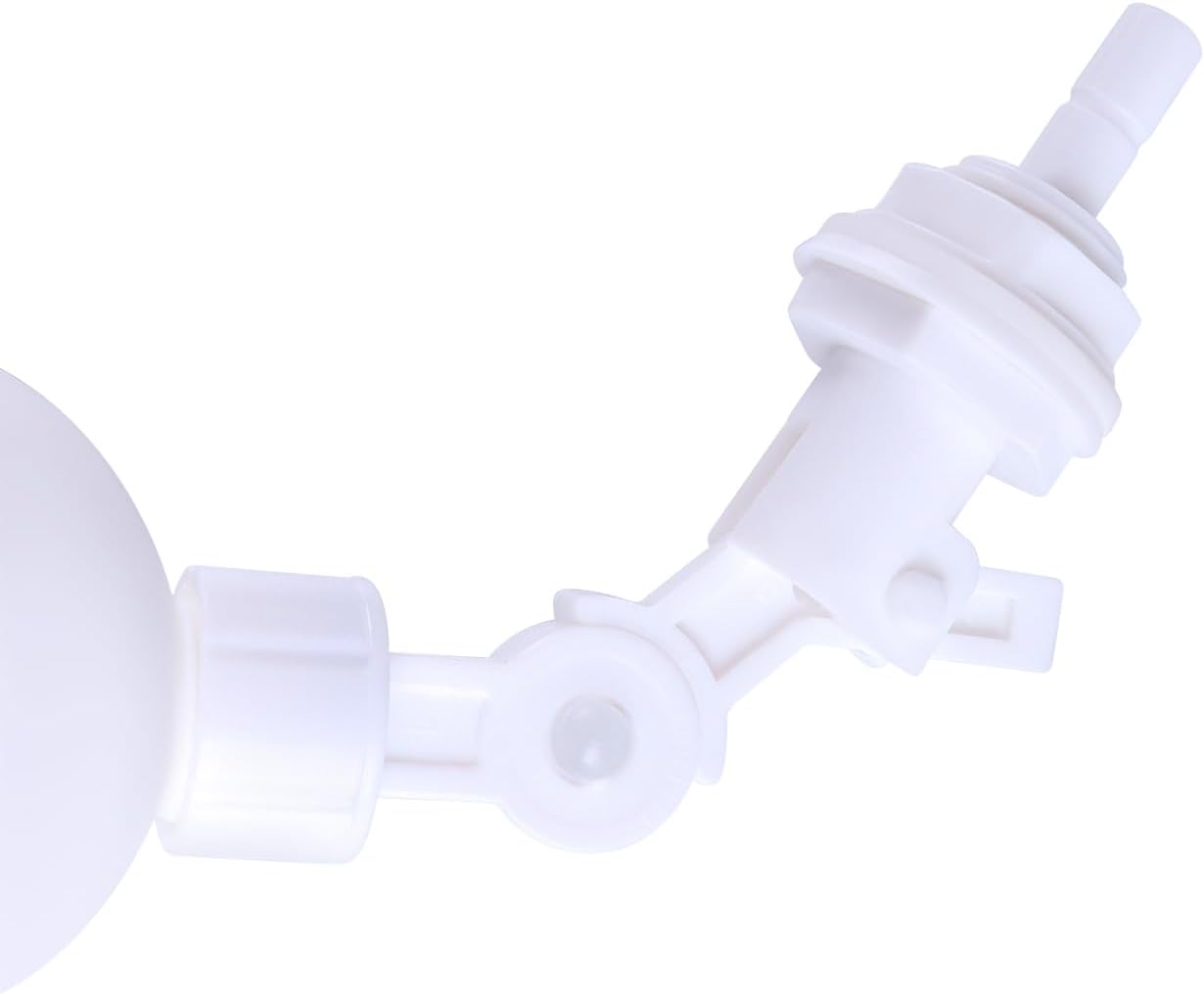 Tubing OD 3/8&1/4 inch Float Shut Off Valve Angle Adjustable Quick Connect Valve RO Tube Compatible Valve, Plastic Float Valve Shut Off Float Switch for Water Purification and RO System