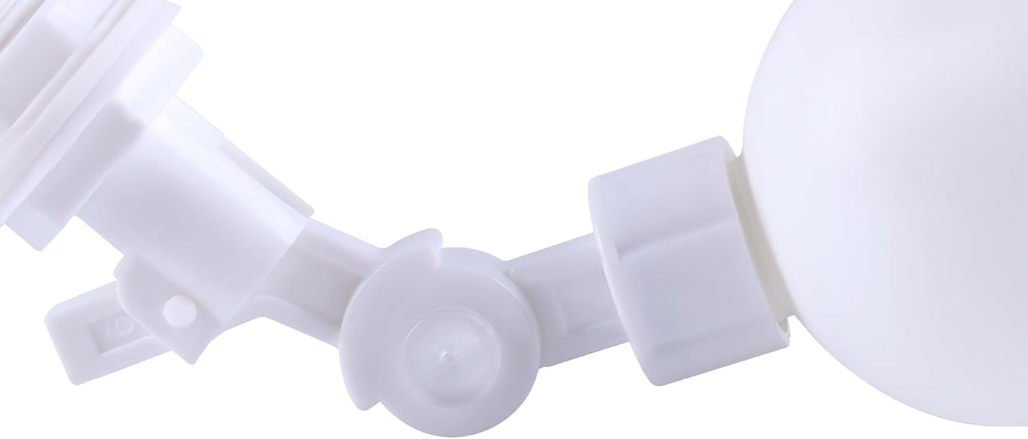 Tubing OD 3/8&1/4 inch Float Shut Off Valve Angle Adjustable Quick Connect Valve RO Tube Compatible Valve, Plastic Float Valve Shut Off Float Switch for Water Purification and RO System