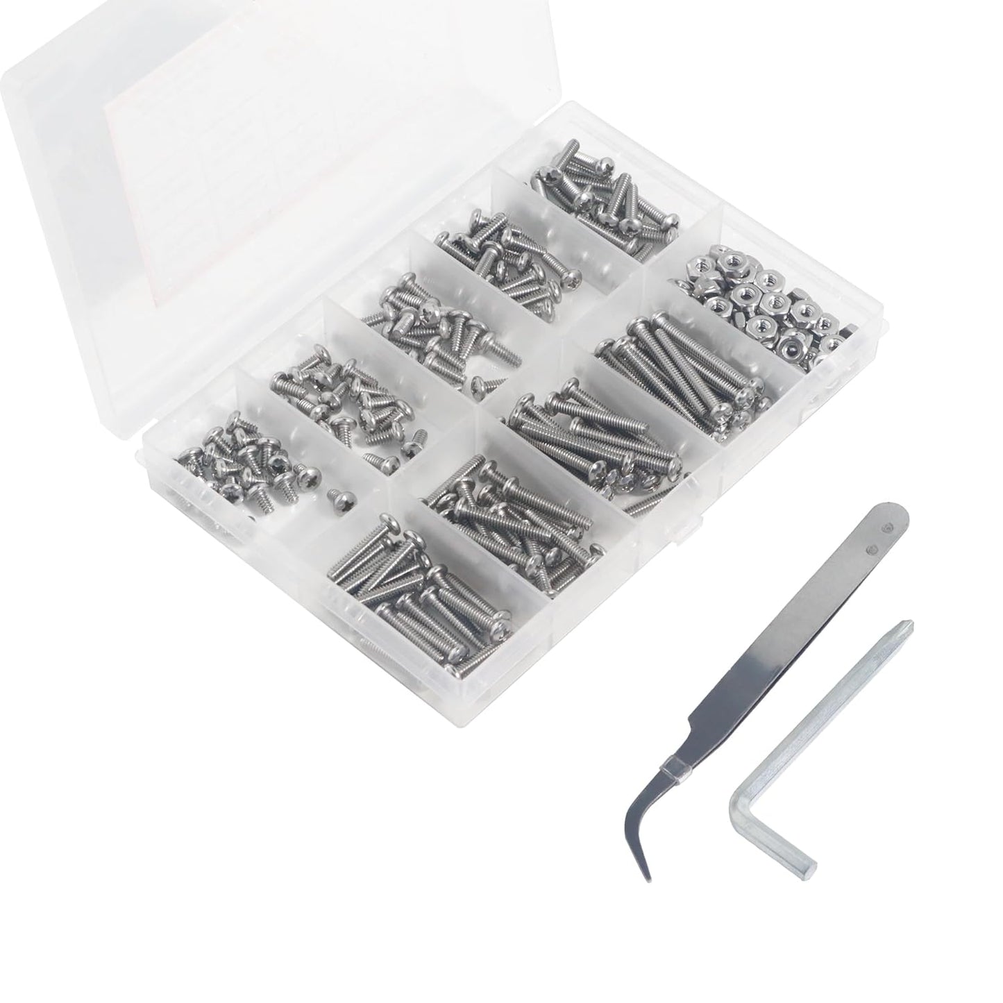 Nuts and Bolts Assortment Kit 240pcs, Machine Screws, Machine Screw Assortment Kit, Pan Head Phillips Screws, Fast Self Tapping Screws for Pier Fenders