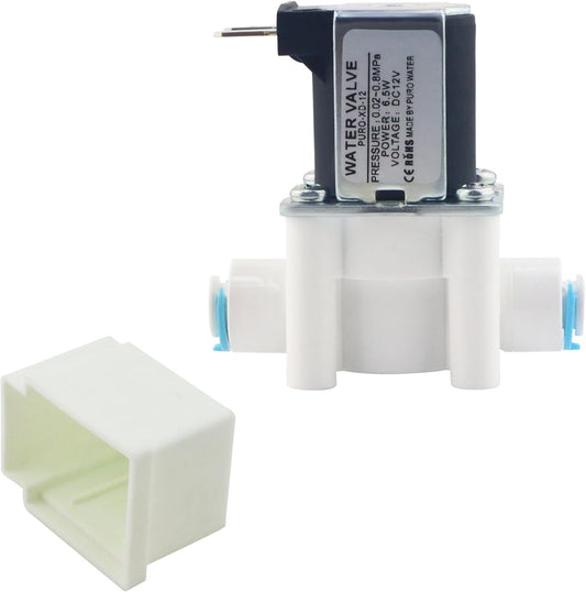 1/4 Inch DC 12V Inlet Water Solenoid Valve N/C Normally Closed Flow Switch for RO Reverse Osmosis Pure System