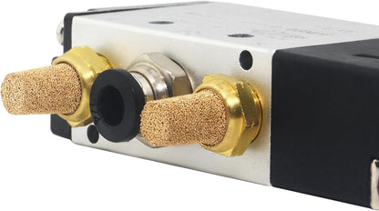 1/4 Inch NPT Solenoid Valve, DC24V, 4V210-08, Single Coil, Pilot-Operated Electric 2 Position 5 Way Connection Type Junction Box
