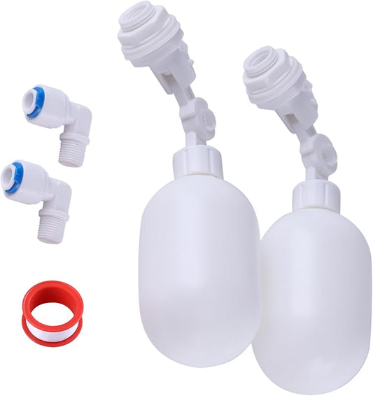 1/4" Quick-Connect Water Float Valve | Adjustable for Aquariums, Ponds, Farms