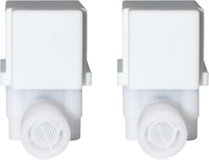 2PCS 1/2" Thread Plastic Electric Solenoid Valve, Water Air Inlet Flow Switch, Normally Closed, DC 12V, N/C 0.02 to 0.8MPa, with 2 Solenoid Valve Caps and 1 Tape