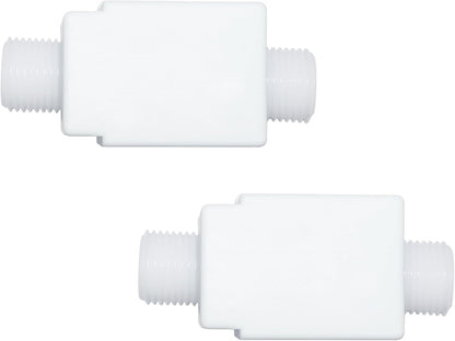 2PCS 1/2" Thread Plastic Electric Solenoid Valve, Water Air Inlet Flow Switch, Normally Closed, DC 12V, N/C 0.02 to 0.8MPa, with 2 Solenoid Valve Caps and 1 Tape