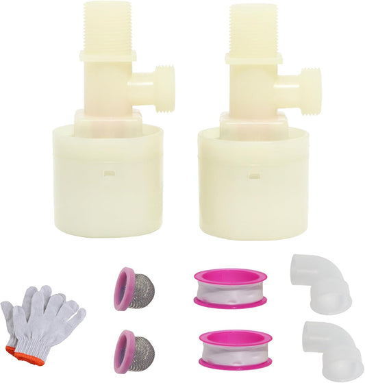 2 PCS Water Float Valve, Automatic Float Valve, Plastic Float Valve, Water Level Control Water Tank Float Valve