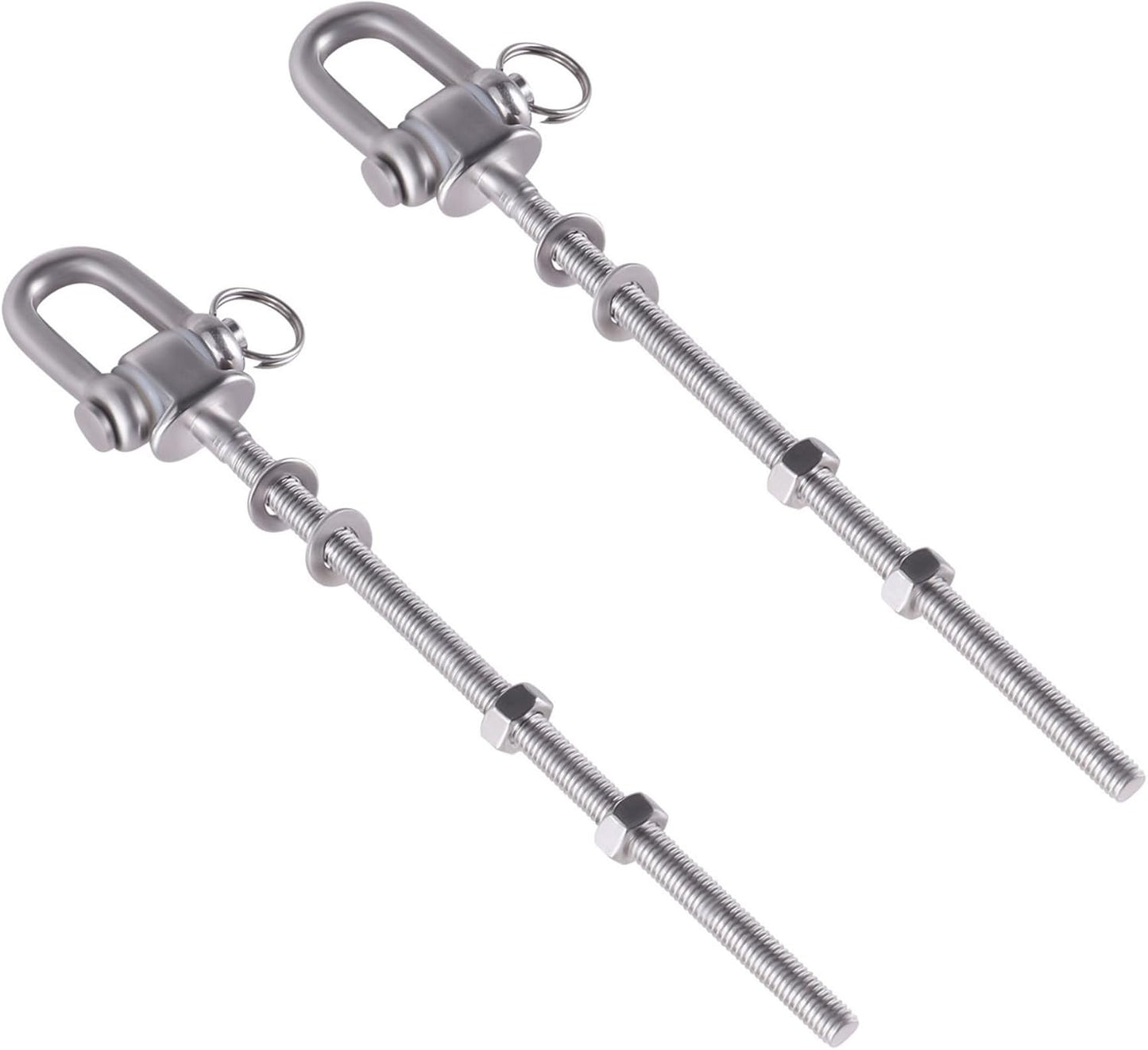 Heavy Duty Swing Hanger, Set of 2 Stainless Steel 304 M8 x 9.3 inch Swing Hooks, 250KG Capacity, Swing Bolts for Wood and Steel Beam Yoga Hammock Chair Punching Bag Porch Swing Sets Seat（EU）
