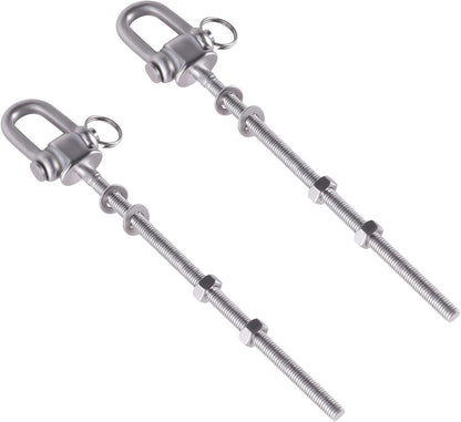 Heavy Duty Swing Hanger, Set of 2 Stainless Steel 304 M8 x 9.3 inch Swing Hooks, 250KG Capacity, Swing Bolts for Wood and Steel Beam Yoga Hammock Chair Punching Bag Porch Swing Sets Seat（EU）