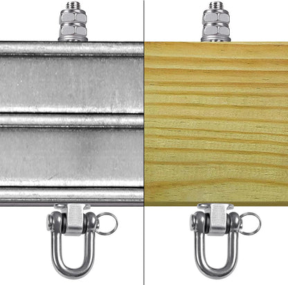 Heavy Duty Swing Hanger, Set of 2 Stainless Steel 304 M8 x 9.3 inch Swing Hooks, 250KG Capacity, Swing Bolts for Wood and Steel Beam Yoga Hammock Chair Punching Bag Porch Swing Sets Seat（EU）