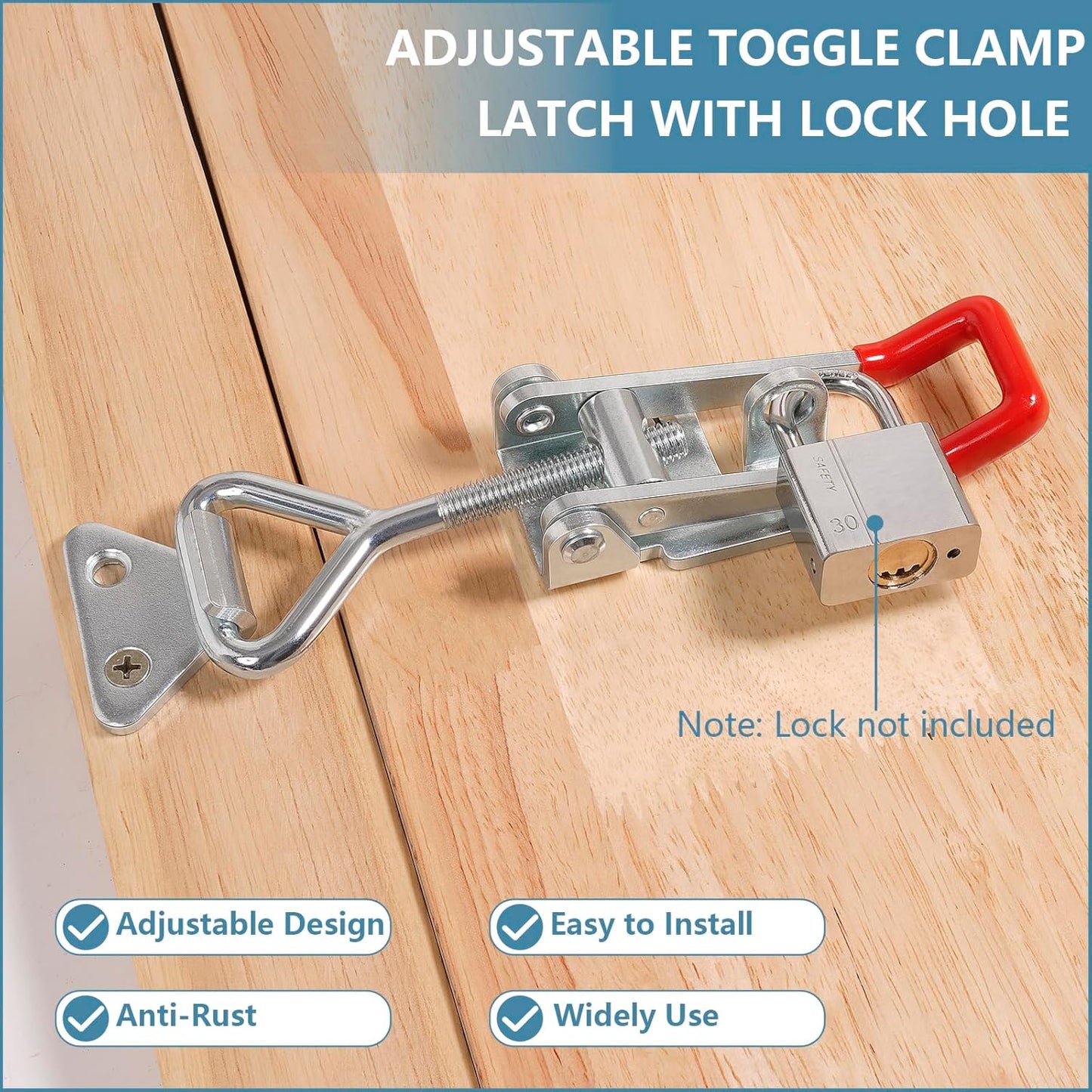 Toggle Latch Clamp,  Quick Release Hand Tool Hasp Clamp For Smoker, ToolBox Case, Industrial EquiIpment