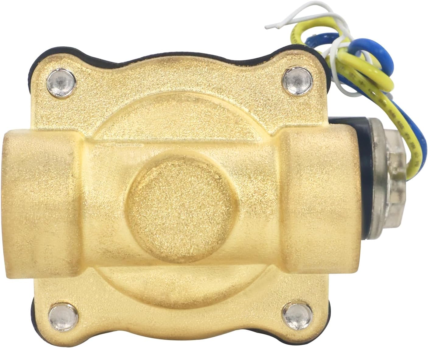 Brass Electric  Solenoid Valve, DC12V, Normally Closed for Water, Air, Gas, Fuel, Oil, Includes of 2 Fittings, 1 Tape, 2 Clamps, 1 Pair of Gloves
