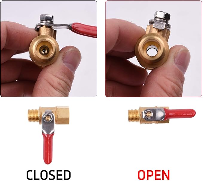 Heavy Duty Brass Inline Mini Ball Valve Shut Off Switch