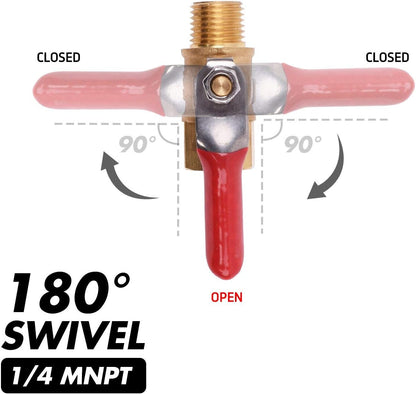 Heavy Duty Brass Inline Mini Ball Valve Shut Off Switch