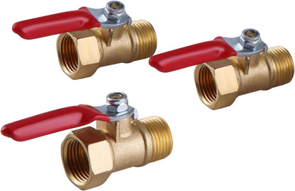 Heavy Duty Brass Inline Mini Ball Valve Shut Off Switch