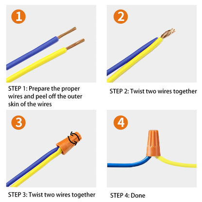 Spring Insert Twist Wire Caps Screw Terminals for Connect Electrical Wiring